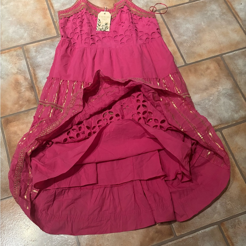 Women’s XL pink Farmers Market tiered dress - Picture 8 of 16